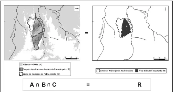 Figura 6 - Recorte da área de estudo, utilizando técnicas de geoprocessamento. 