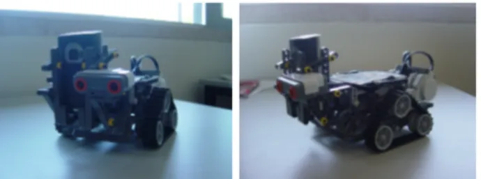 Fig. 2. Prototype mobile robot with a smartphone