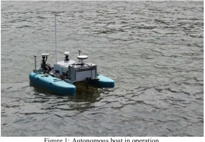 Figure 1: Autonomous boat in operation. 