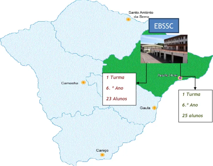 Figura 1 – Imagem do concelho de Santa Cruz21, com a EBSSC22 