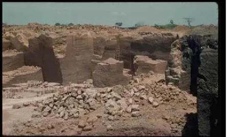 Figura 2.19 (h) - Exploração de lateritos para pedra de construção. Goa, Índia.  Pedreira de  Banbolin