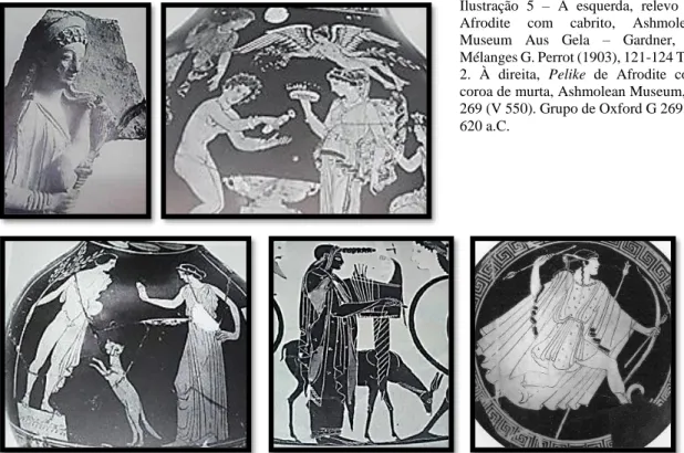Ilustração  5  –  À  esquerda,  relevo  de  Afrodite  com  cabrito,  Ashmolean  Museum  Aus  Gela  –  Gardner,  P