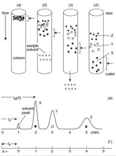 Figure 1.2.1  –  Representation of component separation and its residence time. 