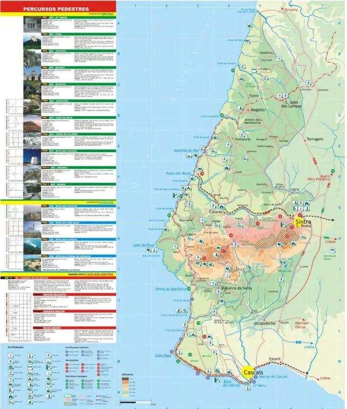 Figura 1 – Mapa do Parque Natural de Sintra-Cascais. Disponível no Website do  ICNF, I.P