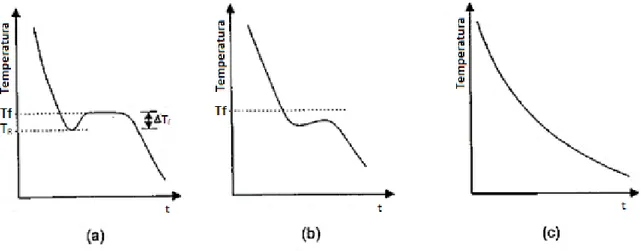 Figura  7  -  Representações  esquemáticas  da  atuação  dos  fatores  de  influência  na  formação das estruturas de solidificação (ROSA, 2007)