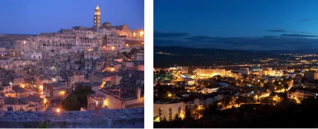 Figura 1 - Vista panorâmica da cidade de Matera  Figura 2 - Vista panorâmica da cidade de Covilhã