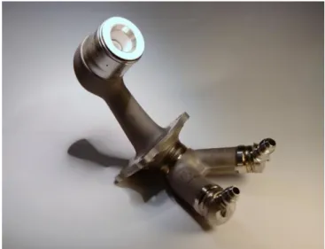 Figure 7 – General Electric 3D printed fuel nozzle [25].