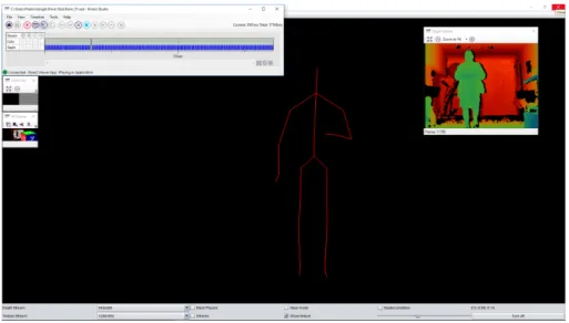 Figure 3.8: Patient skeleton walking towards the device