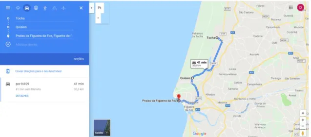 Figure 17 - Center's itinerary number 4  Source: Google maps 