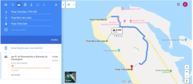 Figure 23 - Alentejo's itinerary number 1  Source: Google maps 