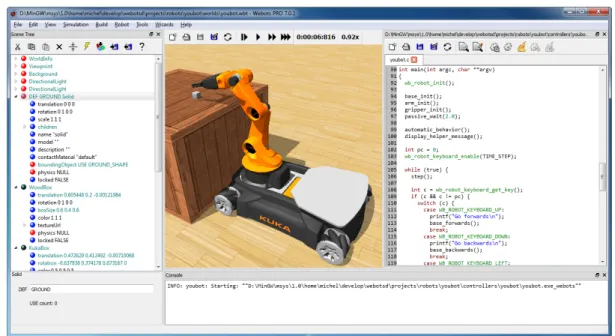 Figure 2.10: Webots graphical environment [33]