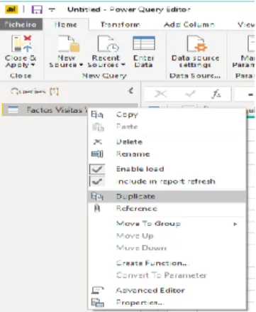 Figura X - Duplicar  Tabela de Factos 