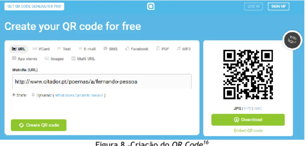 Figura 8 –Criação do QR Code 16