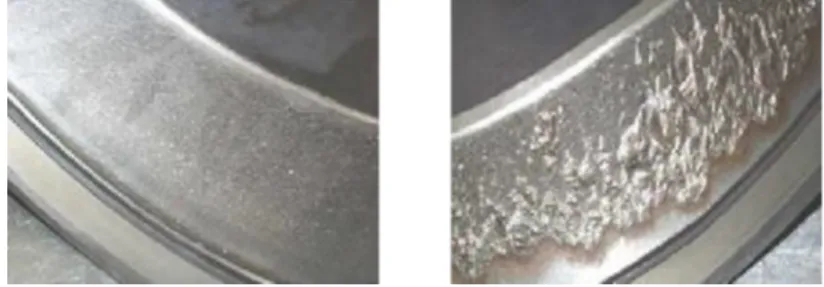 Figure 3.16: Bearing distress caused by uneven loading from truck components [13].