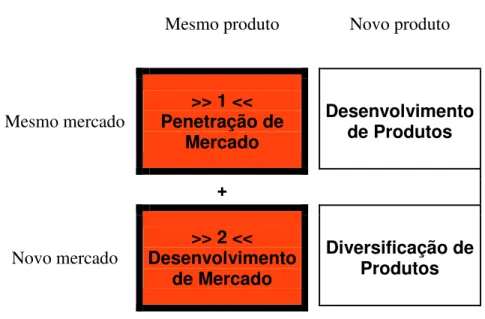 Tabela 5 – Matriz Produto/Mercado Ansoff’s 
