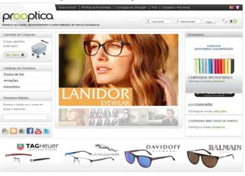 Figure 6 - Current Proóptica's Web Store   