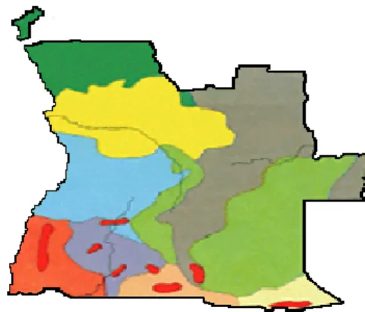 Figura 2: Mapa etnolinguístico de Angola 49