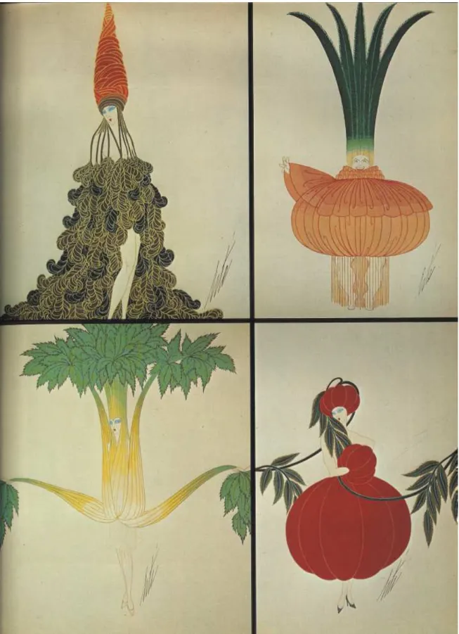 Figure 5 – Erté, costume designs for “George White’s Scandals” in New York, 1926. 