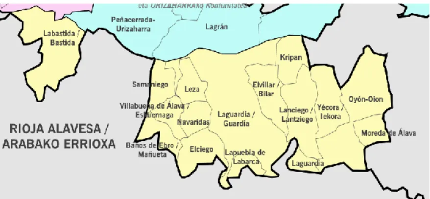 Figure 1. Rioja Alavesa and its municipalities    