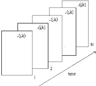 Fig. 5. EOS vegetation indices data organized in a three dimensional data cube. 