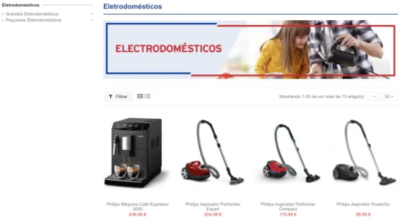 Figure 10: Appliances menu (MAXSTORE, 2019). 