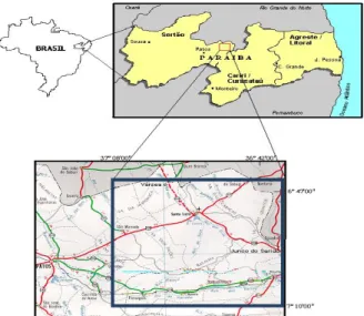 Figure 1: Location Map of Junco do Seridó and Várzea/PB  Source: SOUZA et al, (2001). 