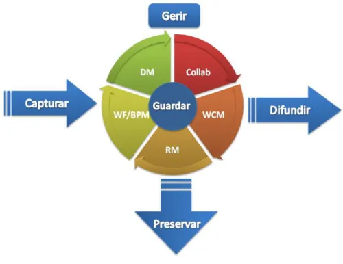 Figura 6 - Os cinco componentes da ECM (Kampffmeyer 2006)- adaptação 