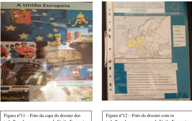 Figura nº11 – Foto da capa do dossier dos  trabalhos de grupo acerca da União Europeia