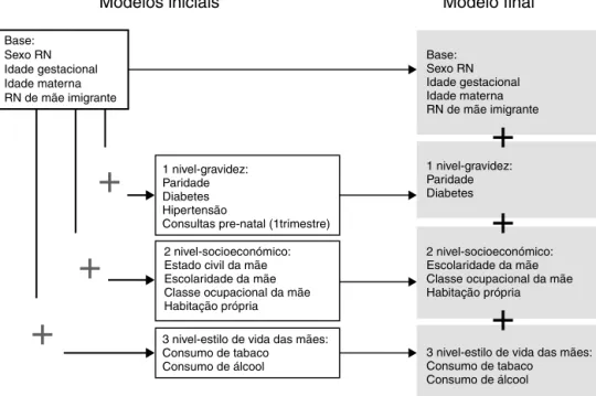 Figura 1 – Conjuntos de variáveis do RN e das mães para a construc¸ão dos modelos.