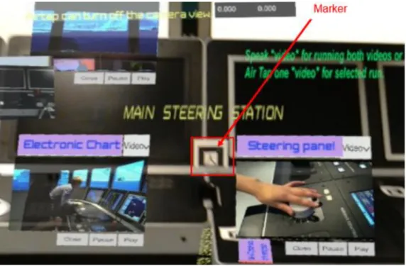 Figure 5 - User interface for military training using markers and HoloLens [18] 
