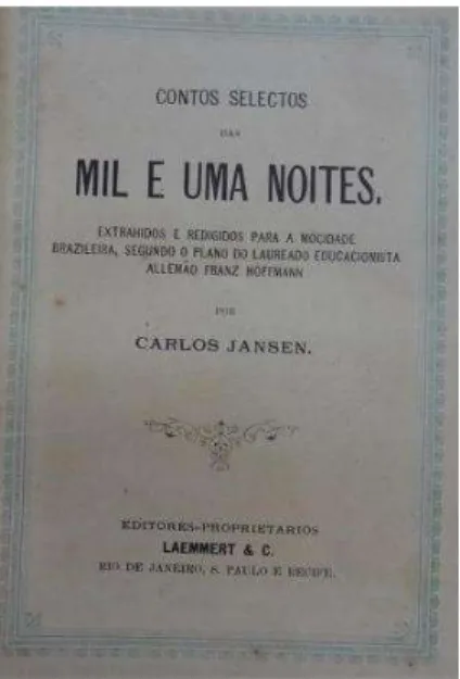 Figura 2 – Folha de rosto – Mil e uma noites, de Carlos Jansen