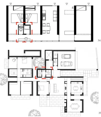 Fig. 34 -Habitação colectiva, atelier SANAA, no Japão   Fig.35 - Habitação, Pedro Jorge, em Cruz de Oliveira