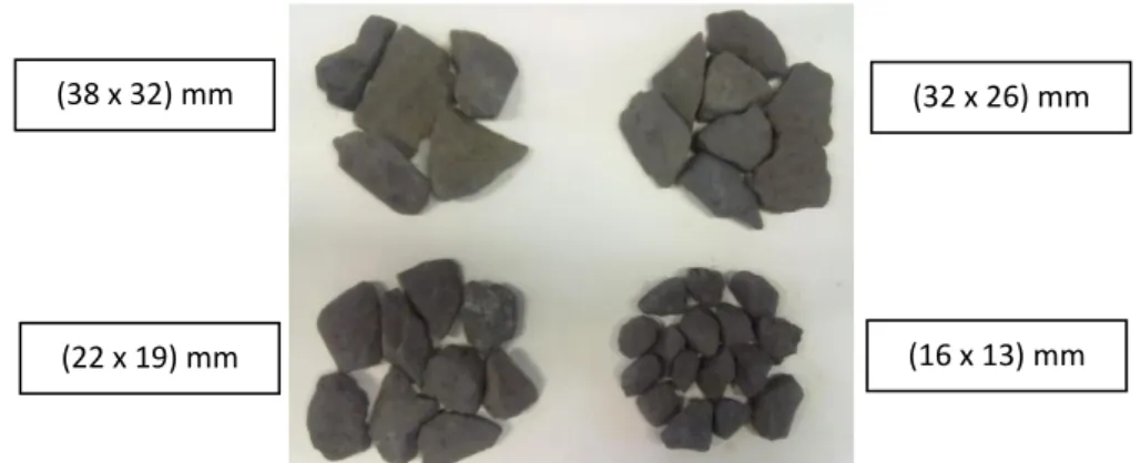 Figura 1 - Amostras de rejeito de jigagem de carvão. 