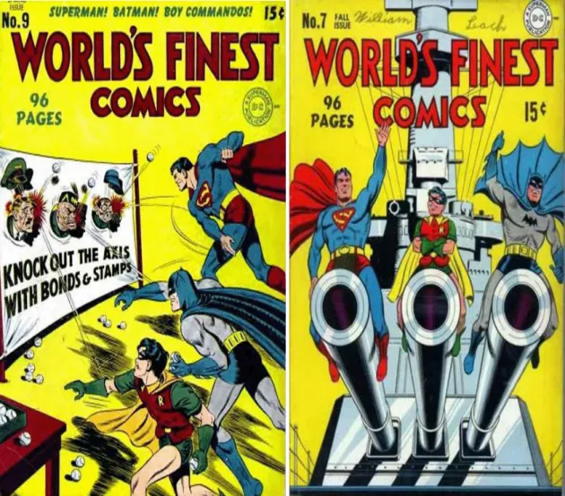 Figura 04: Na revista World´s Finest, Batman e Robin dividiam o protagonismo com o Super-Homem, a  outra estrela da editora 