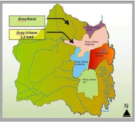 Figura 2. Área urbana e rural do Município 