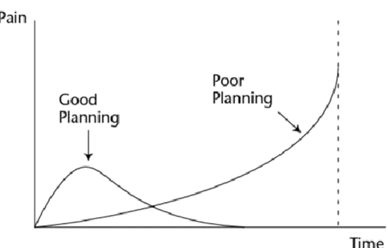Figura 11 - Efeitos do planeamento ao longo do tempo para Wysocki (2003) 