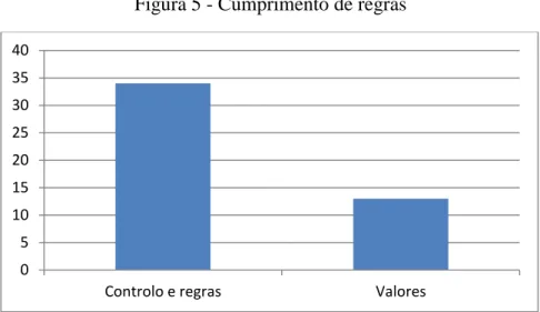 Figura 5 - Cumprimento de regras