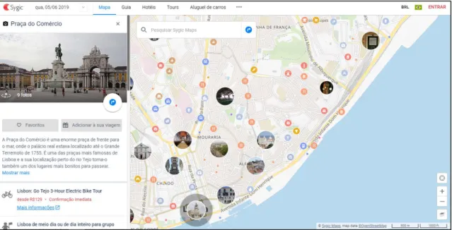 Figura 6: Aplicação Sygic travel. Fonte: https://maps.sygic.com/?utm_source=content-