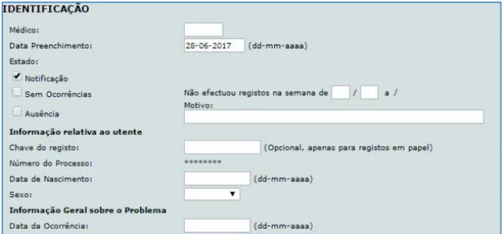 Figura  2.5  –  Detalhe  da  página  de  notificação  na  plataforma  da  rede  MS  no  RIOS