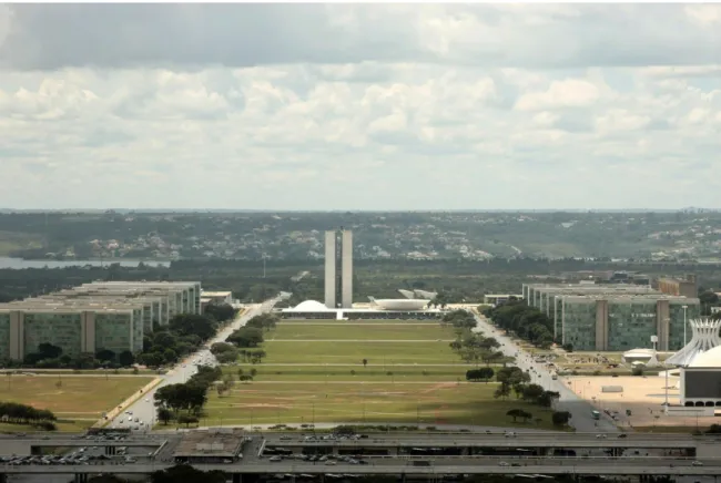 Figura 15. Panorama da Esplanada dos Ministérios em um dia comum. Imagem: Sérgio Francês