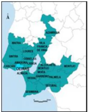Figura 1 – Localização do concelho de Oeiras na AML 