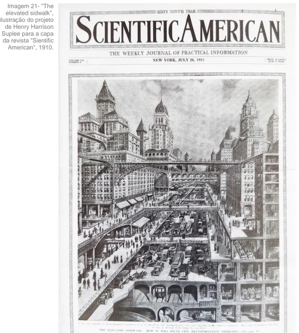 ilustração do projeto  de Henry Harrison  Suplee para a capa  da revista &#34;Sientific  American&#34;, 1910