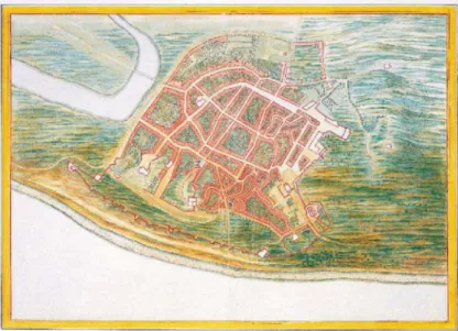 Figura 21: Traçado antigo da cidade de Olinda, de 1630. Fonte: REIS FILHO1 (2000).