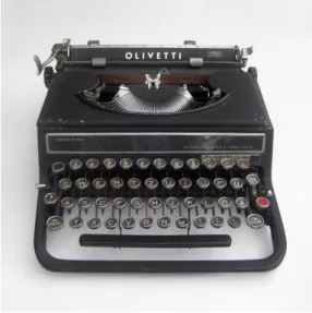 fig. 9: Máquina de escrever Olivetti schawinsky, Bauhaus  - Olivetti studio 42, Alexander Schawinsky, 1936  