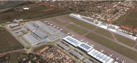 Figura 49 - Uberlândia: Aeroporto da cidade – futuro condomínio logístico  Fonte: Google.com 