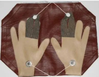 Figure 5 - Electrolycra on the top, dry Ag/AgCl on the bottom (Adapted from Silva et al., 2013)