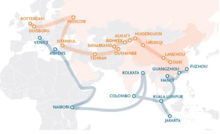 Figure 1. Belt and Road Initiative Routes 