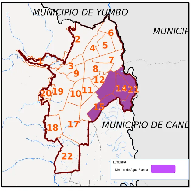 Figura 2. Mapa de Cali con comunas del Distrito. 