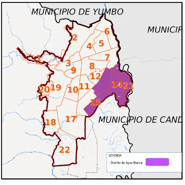 Figura 2. Mapa de Cali con comunas del Distrito. 