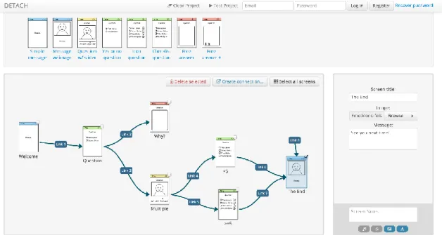 Figure 19 - DETACH final product interface 